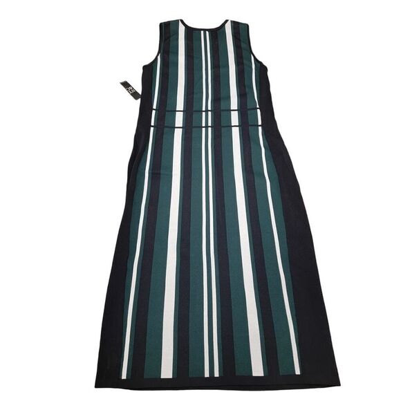 NY&C Career Vertical Stripes Bodycon Midi Dress Sleeveless Size XL NWT - Picture 2 of 7